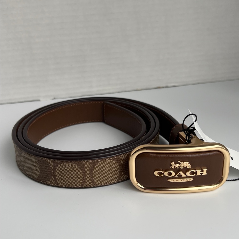Coach Signature Buckle Cut To Size Morgan Belt - Picture 3 of 17